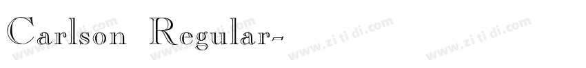 Carlson Regular字体转换